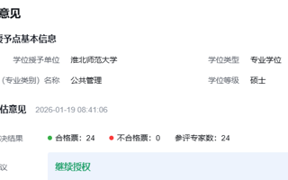 我院公共管理专业学位授予点全票通过专项合格评估